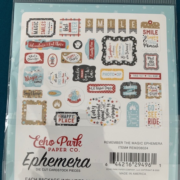 Echo Park Remember the Magic die cut ephemera pack - Picture 2 of 2